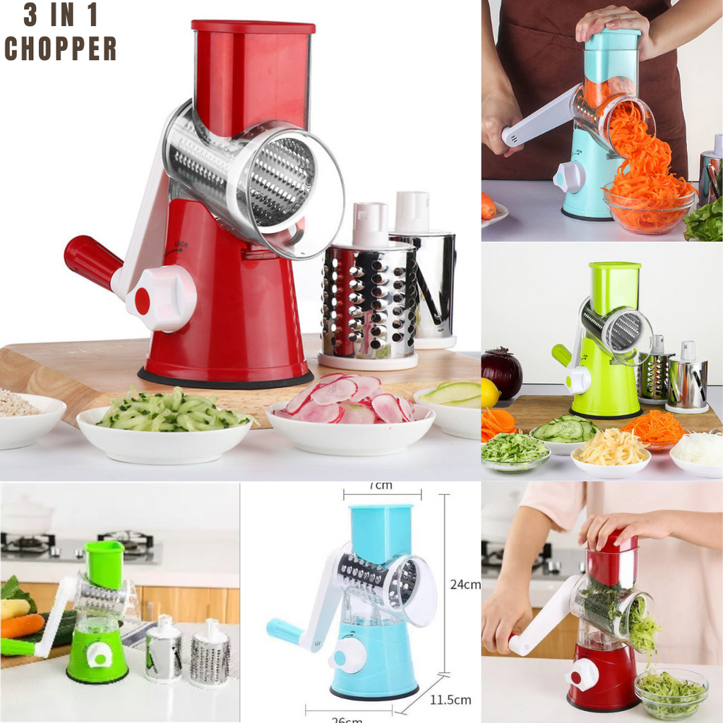 🚨Last Day Of Sale🚨 3 in 1 Rotary Grater Vegetable Slicer